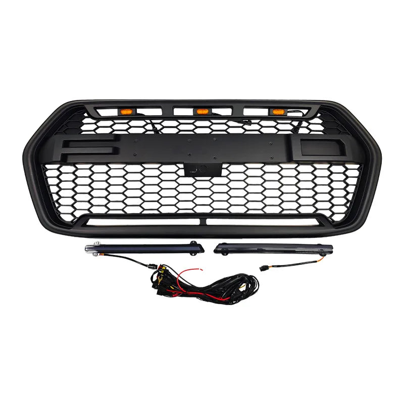 For 2019-2026 Ford Transit MK8 Trail Front Grille Gloss Black Grill ABS Racing Grills US Model Only Car Accessories styling