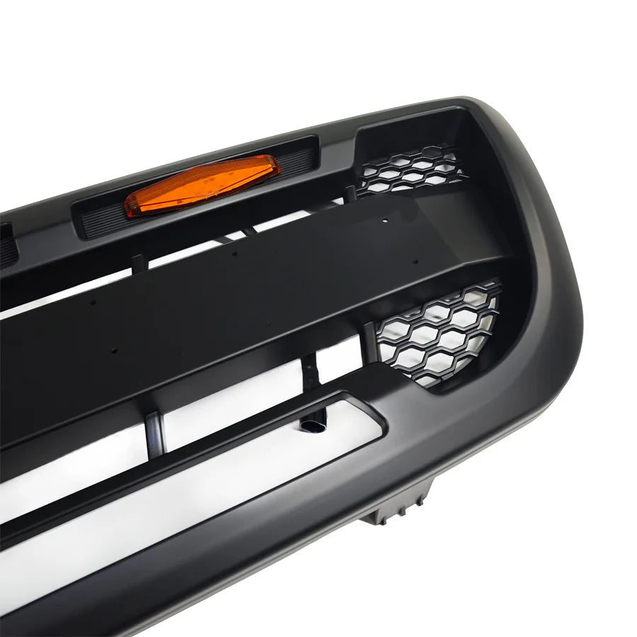 Front Bumper Grille for Ford Ranger 1998-2000 RP Style ABS Honeycomb Grill Racing Grills Amber LED Lights Off-road Accessories