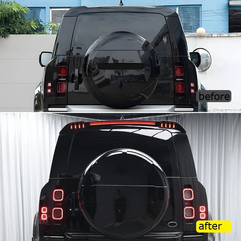 Spare Tire Cover for 2020-2026 Land Rover Defender 90 110 130 Urban Style Gloss Black Rear Wheel Housing Shell Tailgate Covers