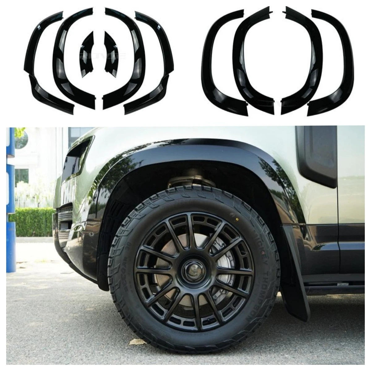 Wide Body Fender Flares for 2020-2023 Land Rover Defender 90 /110 Matte Gloss Black Over Fenders Set Car Wheel Arch Extension