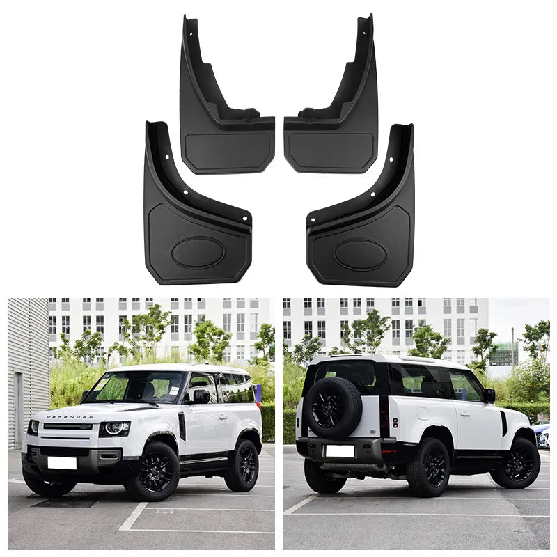 Wide Coverage Mud Flaps Splash Guards Mudguards for Land Rover Defender 90/110 2020-2025 Off-Road Full Set Exterior Parts