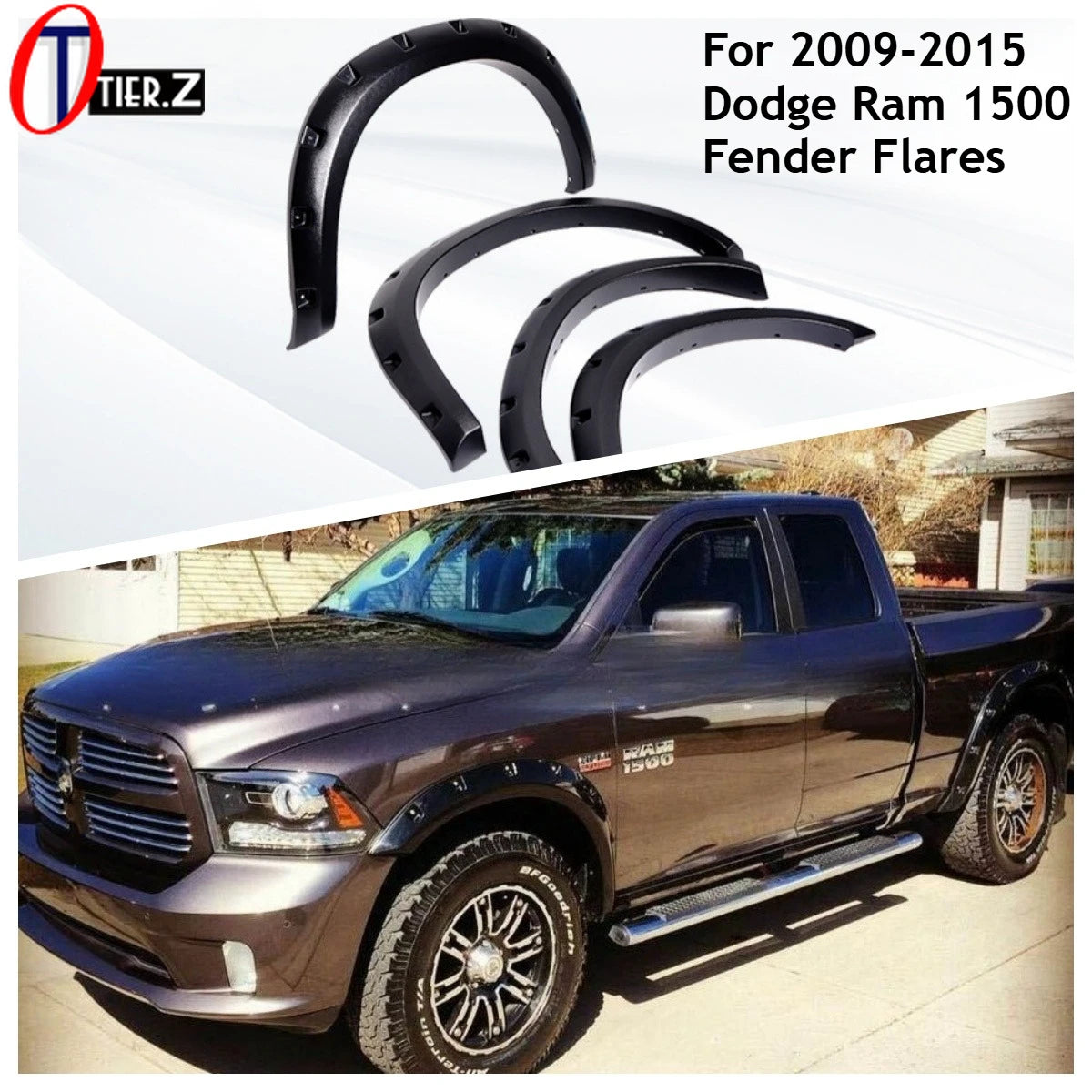 Fender Flares for 2009-2015 Dodge Ram 1500
