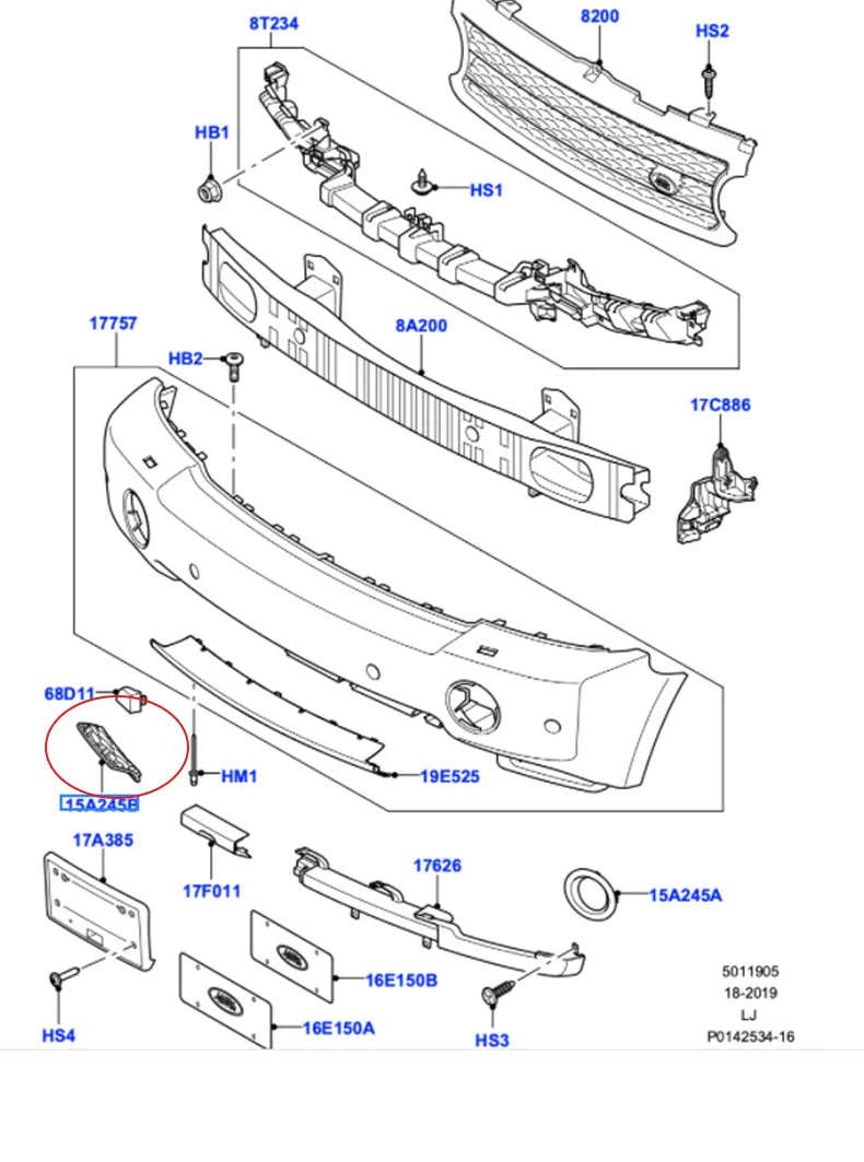 Front Bumper Air Intake Grille for 2002-2009 Land Rover Range Rover L322 - view 11