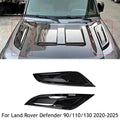 For Land Rover Defender 90/110/130 2020-2025 Front Bonnet Air Intake Grille Cover Gloss Black Hood Vent Trim Car Accessories