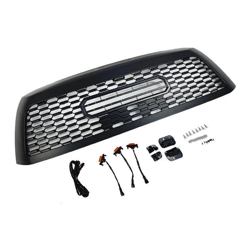 TRD Pro Style Front Grille Bumper for Toyota Sequoia 2008-2018 2nd Generation Grille ABS Black Replacement Car Racing Grills
