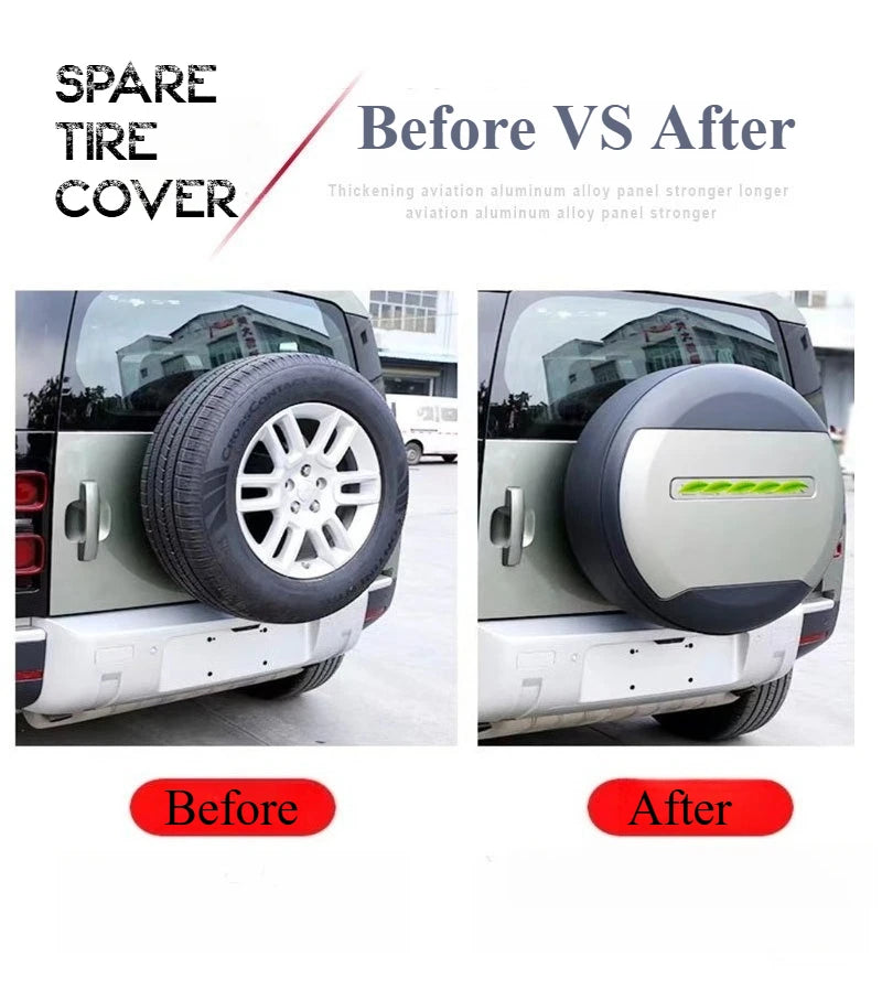 For 2020-2023 Land Rover Defender 90/110 Spare Tire Cover Modification Protective Shell Case High-Gloss Styling & Protection
