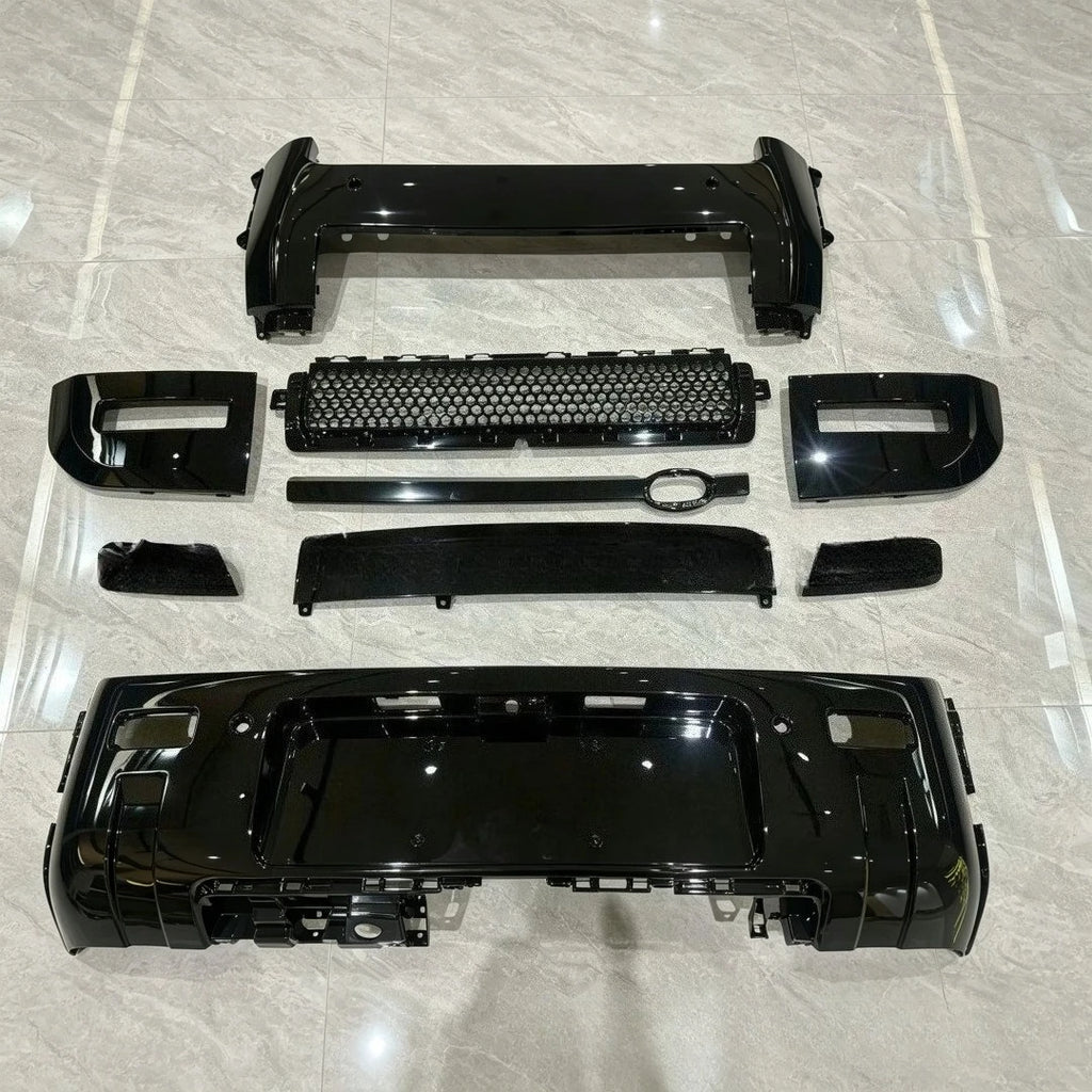 For 2020-2024 Land Rover Defender L663 Blackout Kit 007 Style Front Rear Bumper Trim Set Fog Light Frame Guard Car Styling