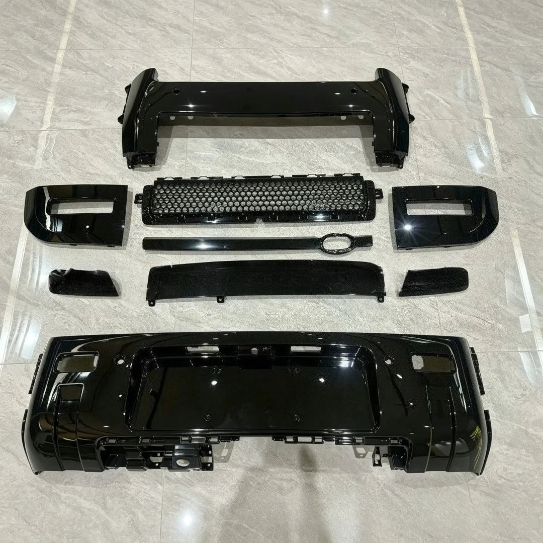 For 2020-2024 Land Rover Defender L663 Blackout Kit 007 Style Front Rear Bumper Trim Set Fog Light Frame Guard Car Styling