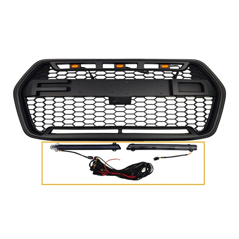 For 2019-2026 Ford Transit MK8 Trail Front Grille Gloss Black Grill ABS Racing Grills US Model Only Car Accessories styling