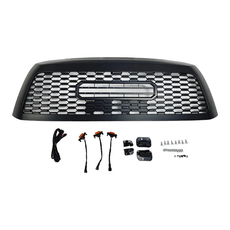 TRD Pro Style Front Grille Bumper for Toyota Sequoia 2008-2018 2nd Generation Grille ABS Black Replacement Car Racing Grills