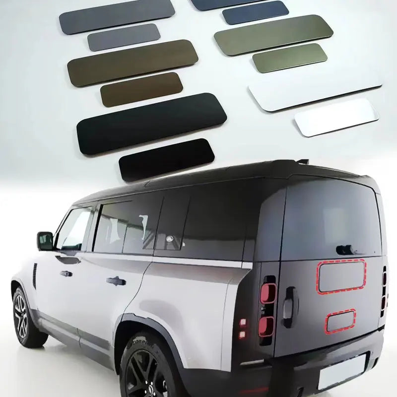 For 2020+ Land Rover Defender 90 110 Gloss Black Spare Tire Cover Assembly Rear Wheel Tire Carrier Covers Trim ABS Car Tailgate
