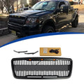 Matte Black Grille for Ford F-150 F150 2004-2008 Raptor Style Racing Grills LED Grill ABS Plastic Conversion Kit Car Accessories