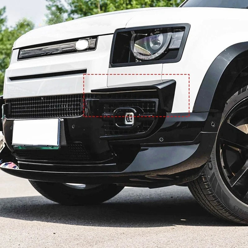 For 2020-2024 Land Rover Defender Eyebrow Trim Fog Light Lamp Eyebrow Blade Style Gloss Black ABS Body Kits Car Accessories
