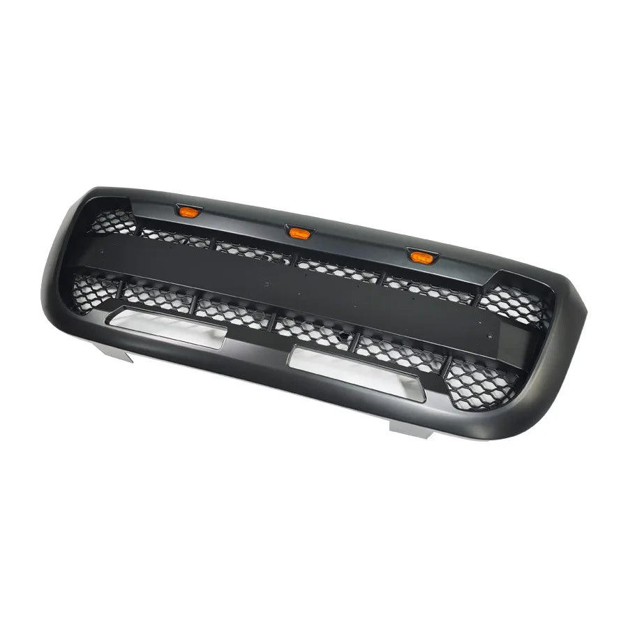 For Ford Ranger 2004-2011 RP Style Off-Road Grille ABS Honeycomb Insert Grill with Amber LED Marker Lights Racing Grills Styling