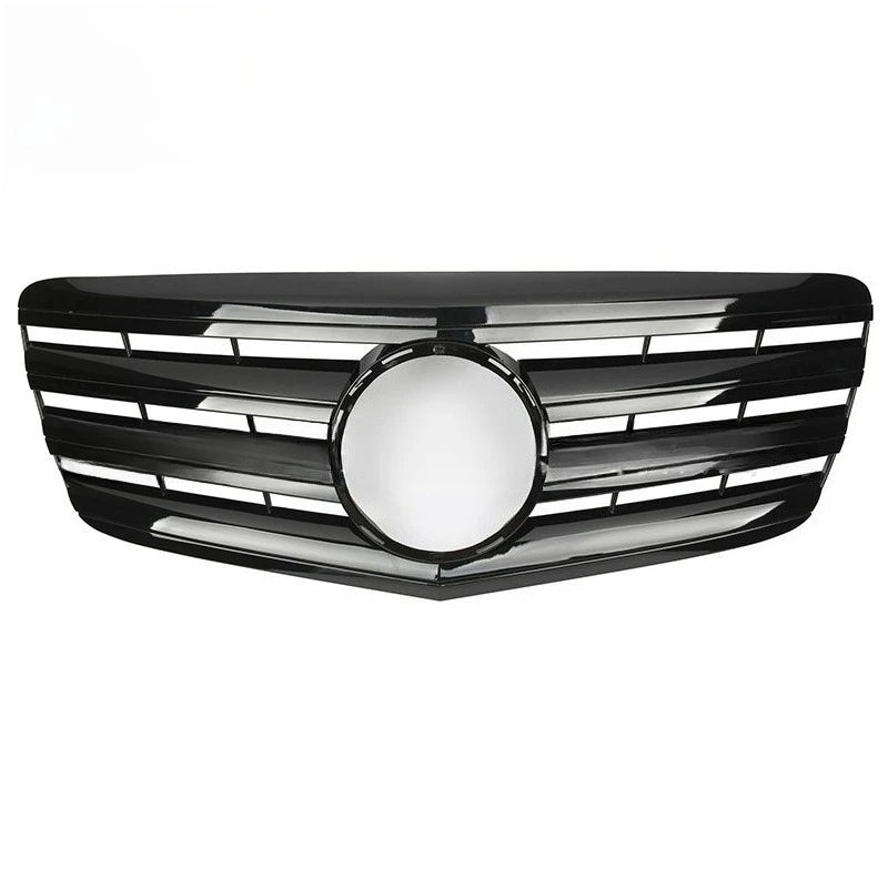 Front Bumper Grills Center Hood Grill for Mercedes-Benz E-class W211 2007-2009 Mesh Racing Grills Vertical Bar Car Accessories