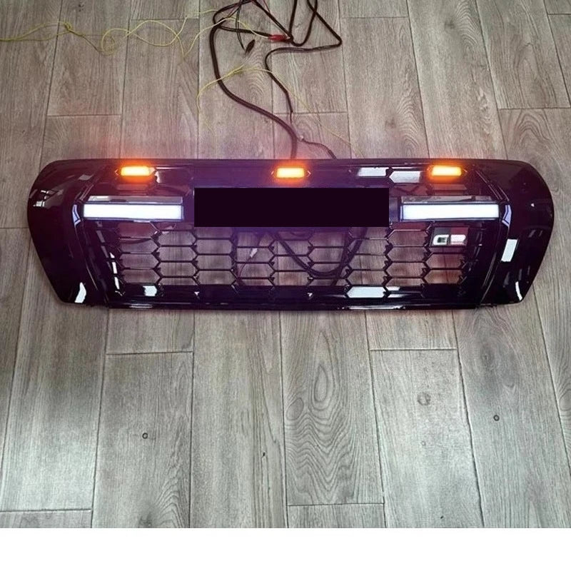 Front Mesh Grille Bumper for Toyota Land Cruiser LC200 2008-2015 Grille with LED Lights Racing Grills Car Accessories Styling