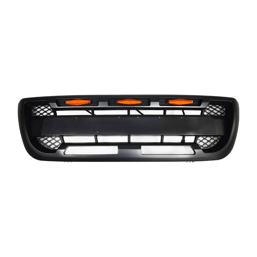 Front Bumper Grille for Ford Ranger 1998-2000 RP Style ABS Honeycomb Grill Racing Grills Amber LED Lights Off-road Accessories