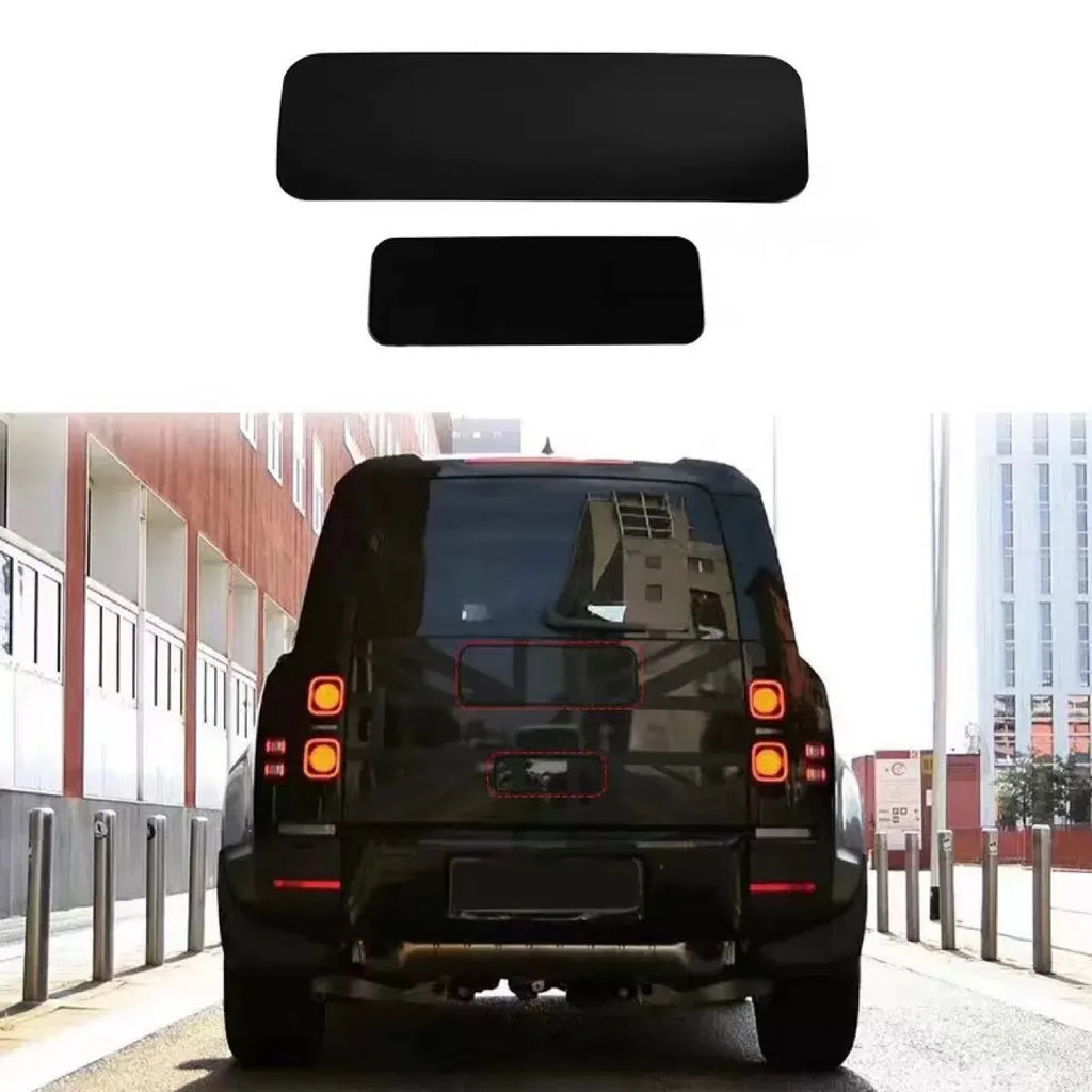 For 2020+ Land Rover Defender 90 110 Gloss Black Spare Tire Cover Assembly Rear Wheel Tire Carrier Covers Trim ABS Car Tailgate