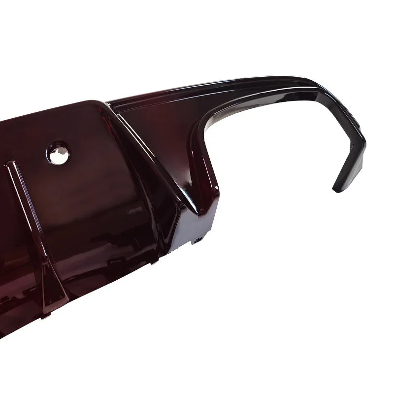 Rear Diffuser Lip with Quad Exhaust Tips Pipes for Mercedes Benz C205 Coupe, Brabus Look 2015-2021 Model Car Accessories Styling