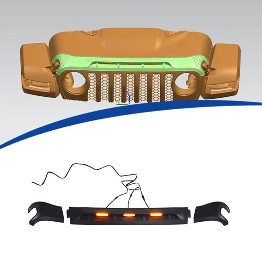 LED Hood Deflector for 2023-2026 Jeep Gladiator JT