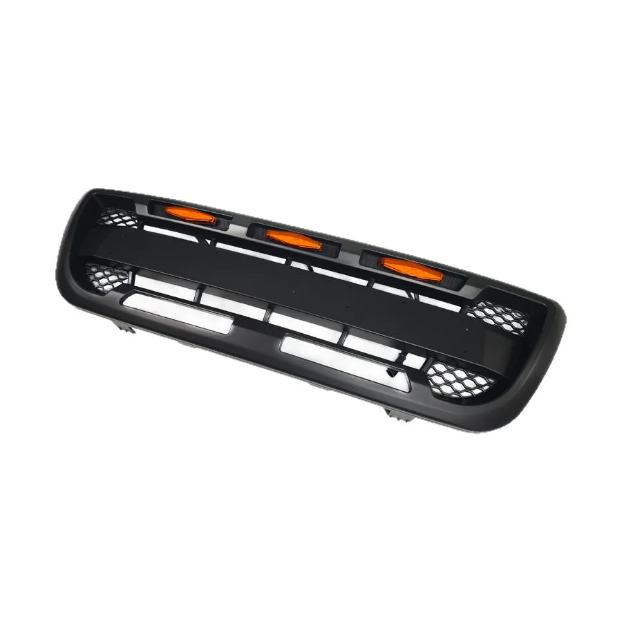 Front Bumper Grille for Ford Ranger 1998-2000 RP Style ABS Honeycomb Grill Racing Grills Amber LED Lights Off-road Accessories