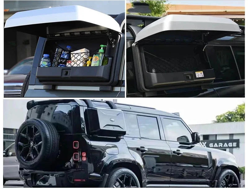 Suitable for 2020-2024 Land Rover Defender 90 110 Roof Rack Small Book Bag Side Backpack Storage Box Off-road Modification Parts