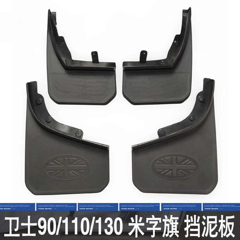 Wide Mud Flaps for Land Rover New Defender 110 90 130 2020+ Rear Tire Splash Guards Mudguards Union Jack Flag Pattern Accessory