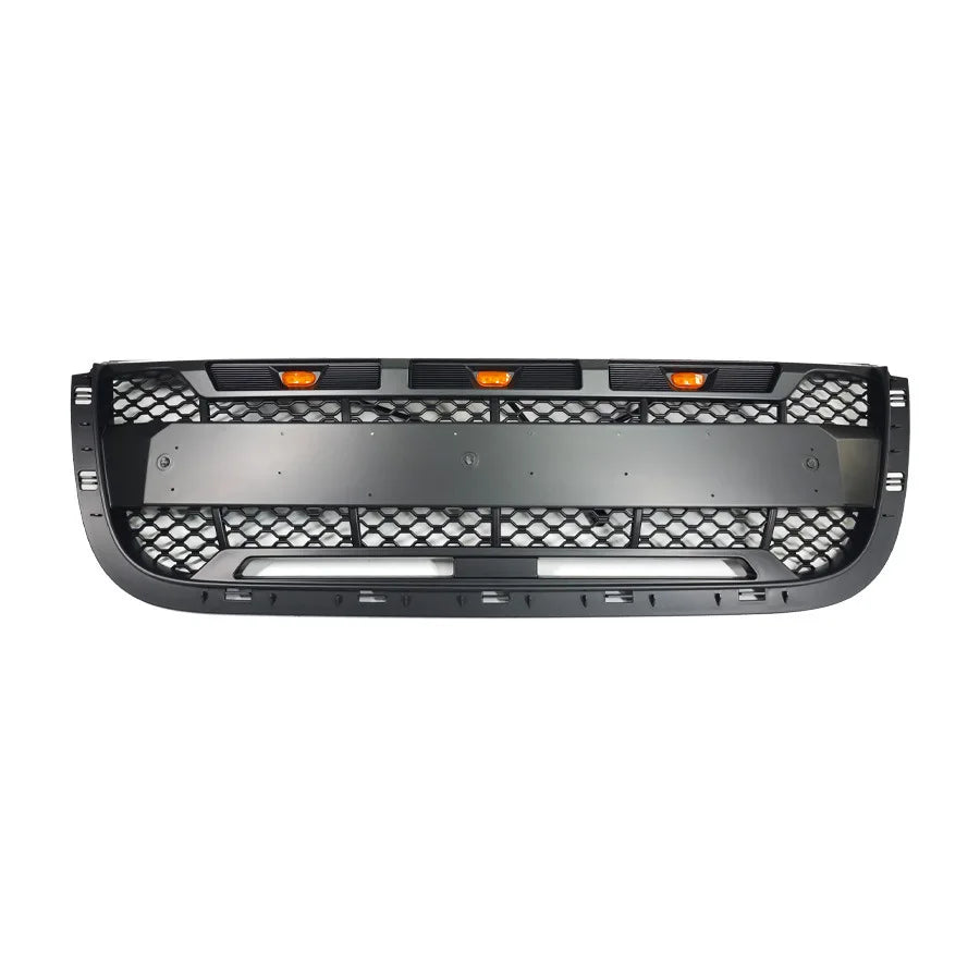 For 2001-2003 Ford Ranger RP Style Front Grille ABS Black Replacement Grill with Amber Lights Racing Grills Car Accessories