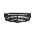 Front Bumper Grills Center Hood Grill for Mercedes-Benz E-class W211 2007-2009 Mesh Racing Grills Vertical Bar Car Accessories
