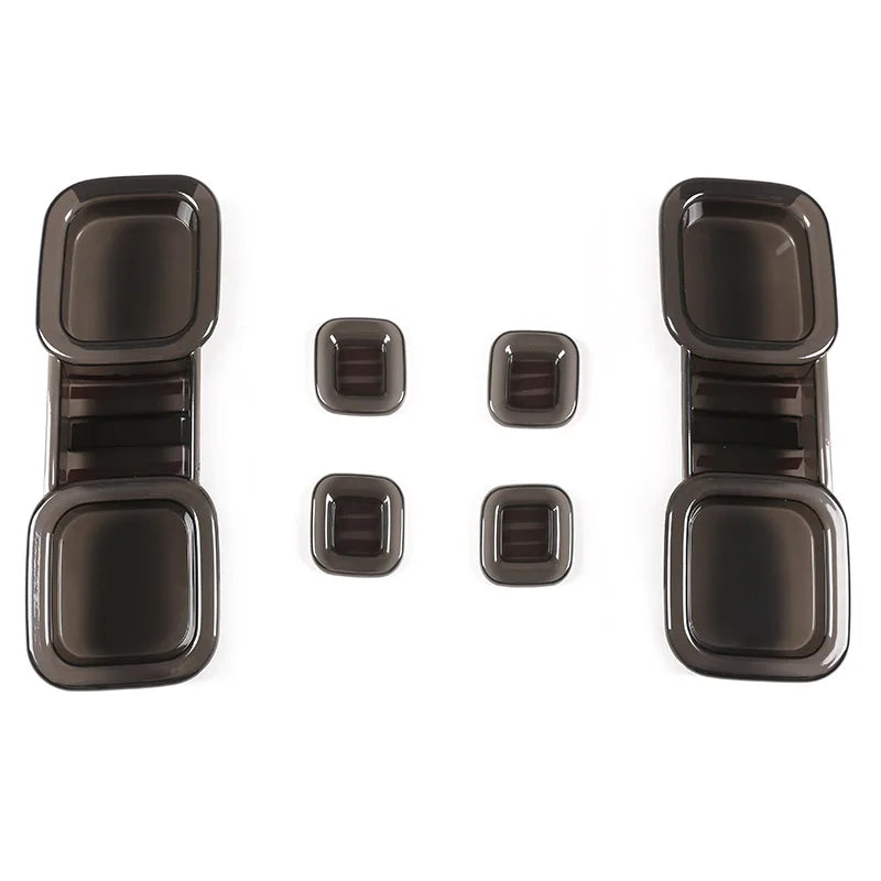 For 2020-2022 Land Rover Defender Smoked Black Tail Light Cover Lamp Shell Rear Light Housing Trim 6-Piece Set Car Accessory