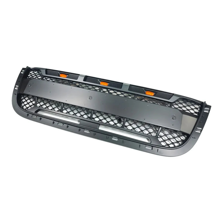 For 2001-2003 Ford Ranger RP Style Front Grille ABS Black Replacement Grill with Amber Lights Racing Grills Car Accessories