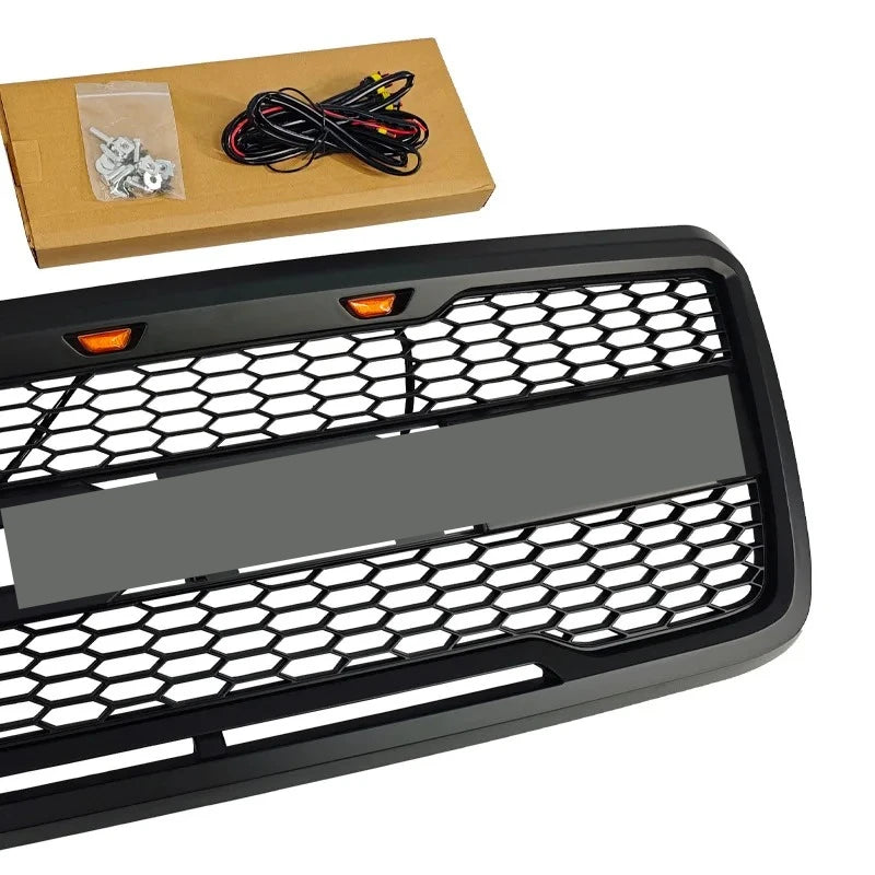 Matte Black Grille for Ford F-150 F150 2004-2008 Raptor Style Racing Grills LED Grill ABS Plastic Conversion Kit Car Accessories