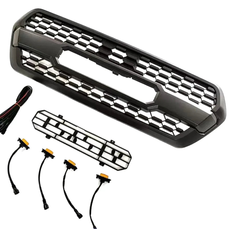 For 2016-2023 Toyota Tacoma TRD Style Front Bumper Grille Black Mesh Grill Replacement Racing Grills Car Accessories Stying